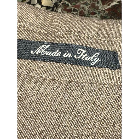 Movimento 4 Buttons 100% Wool Coat Made In Italy Size 50 Olive Green - Picture 3 of 9